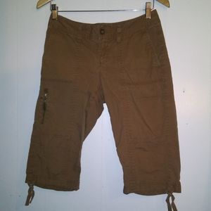 Apt. 9 Brown Capri Cargo Shorts Size 4p